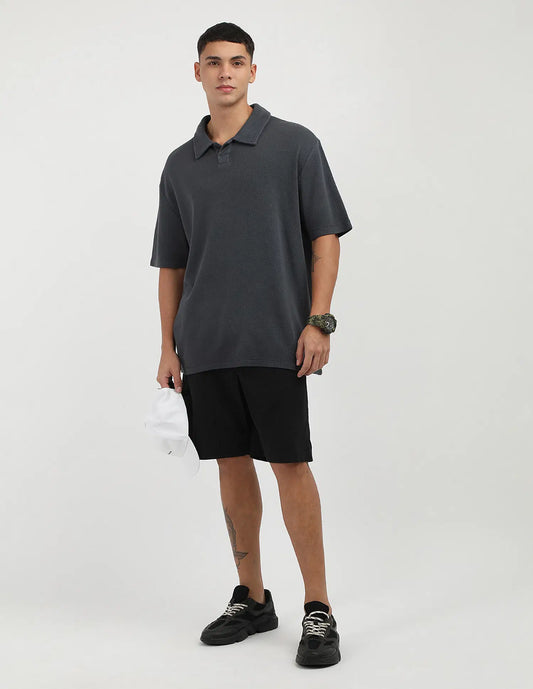 OVERSIZE POLO MEN GREY