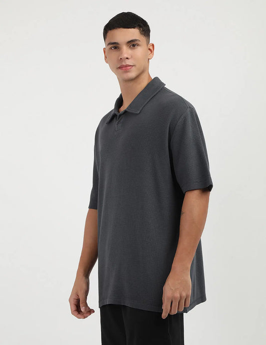 OVERSIZE POLO MEN GREY