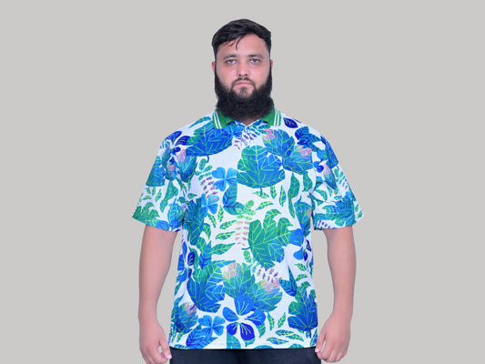 URBAN LEAVES PRINTED POLO SHIRT