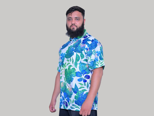 URBAN LEAVES PRINTED POLO SHIRT