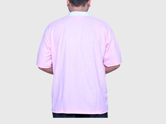 Pink full zipper polo Tshirt