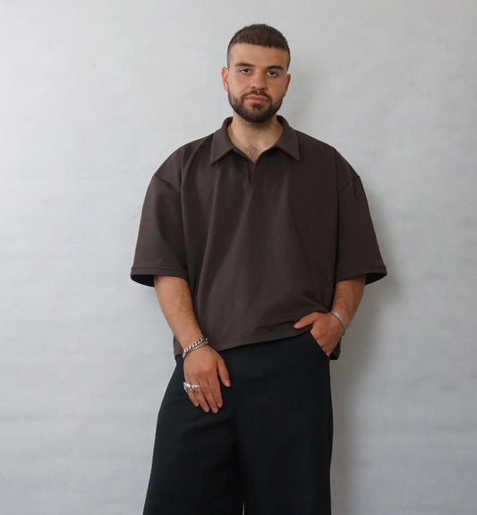 Oversize - polo shirt unisex boxy pattern XS - XXL